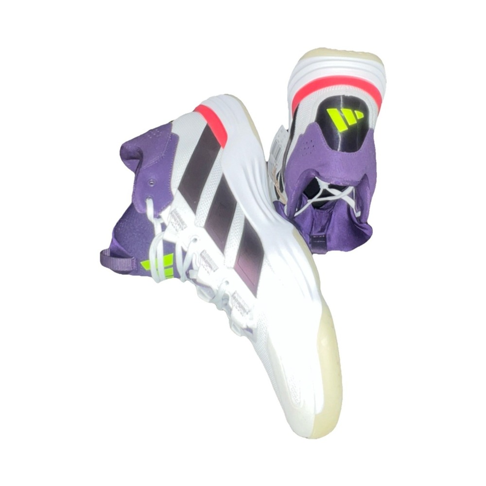 20N7adidas Court Stabil White Aurora Metallic Plum Mid Top Men's Athletic JH5163